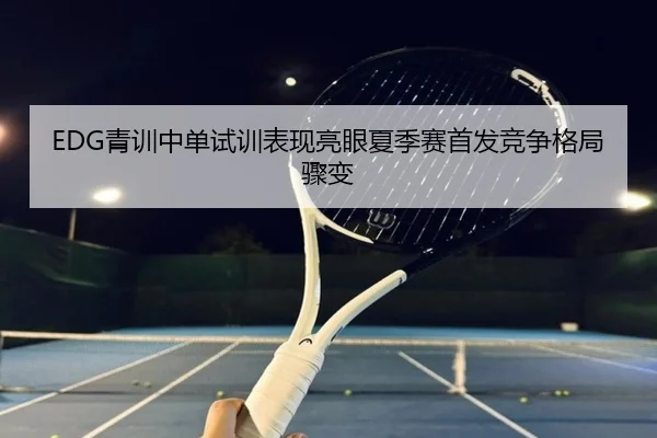 EDG青训中单试训表现亮眼夏季赛首发竞争格局骤变
